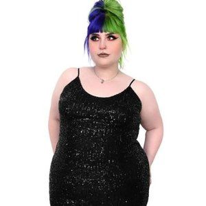 Foxblood Black Sequin Mermaid Gown